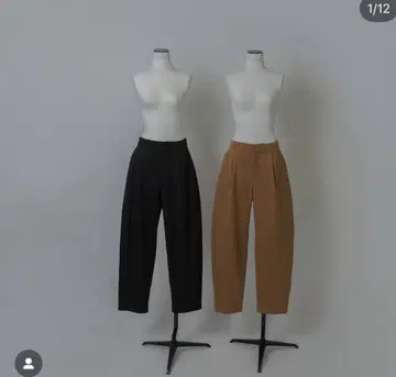 LOHEN 더블 크로스 폼 팬츠 카멜 브라운 36 사이즈