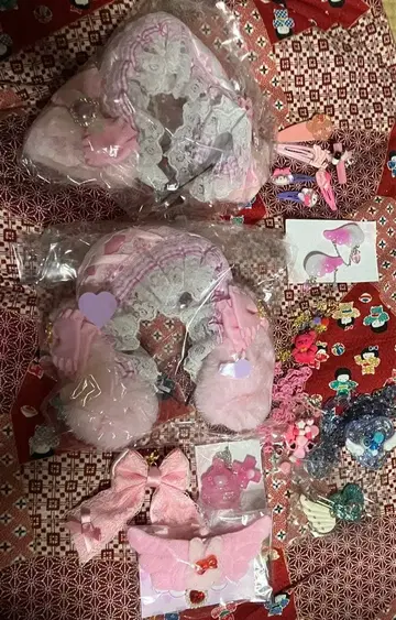 kuuai 머리띠, 헤어 클립 등 서브컬처 계열 액세서리 세트