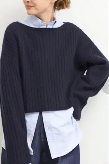 택 포함 Deuxieme Classe Cropped Wide 리브 풀오버