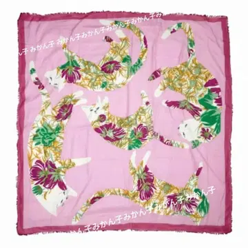 새상품 대형 캐시미어 50% 대형 스톨 면 캐시미어 고양이 핑크