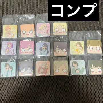 하스노소라 세가 럭키 쿠지 E상 스퀘어 캔뱃지 전 8종 세트 컴플리트