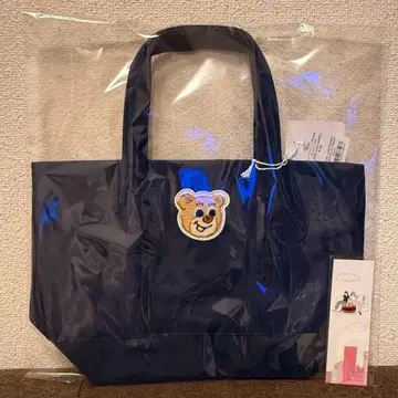 새상품 올드 테디걸 와펜 토트백 네이비 소