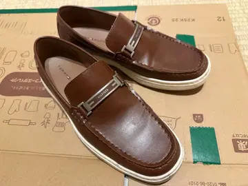 HILFIGER 브라운 가죽 로퍼 스니커즈 27cm