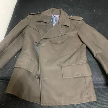 커스텀 컬처 M 브라운 더블 브레스트 트렌치코트