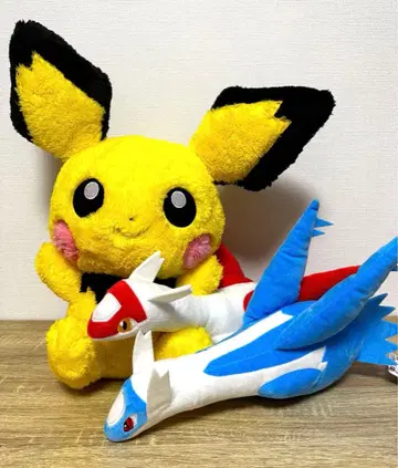포켓몬스터 메챠모후굿토 호코리이야사레 봉제 인형 ~피츄~