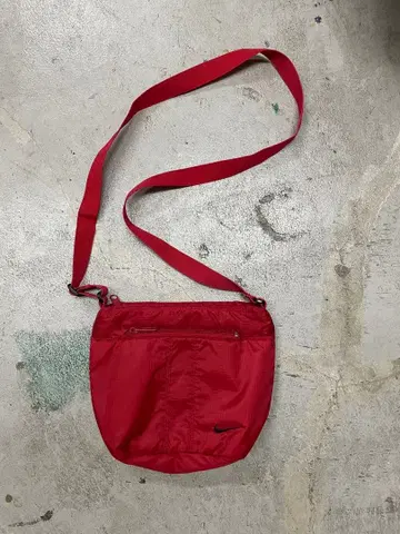 90s NIKE 나이키 숄더백 y2k 빨간색 자수 스우시