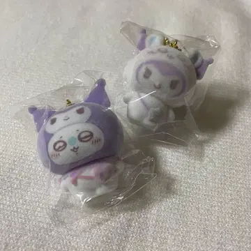 치이카와 산리오 시크릿 플로키 마스코트 참 쿠로미 모몽가