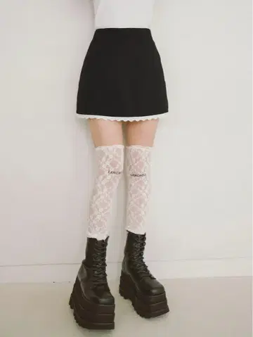 포켓 리본 미니 스커트