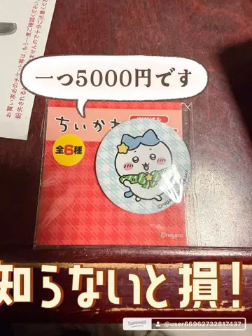 치이카와 (먼작귀) 캔뱃지 5000엔