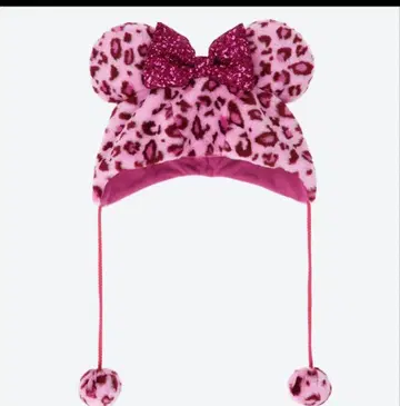 디즈니 팬 캡 레오파드 무늬 미니 미사용 새상품 택 포함