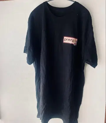 georgia bulldogs 로고 T셔츠 블랙 반팔 구제 의류