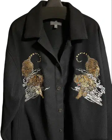 H&M 호랑이 자수 스카잔 S 블랙