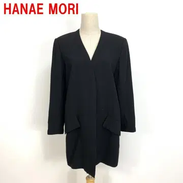 A5632 하나에모리 노카라 자켓 울 반안감 블랙 M