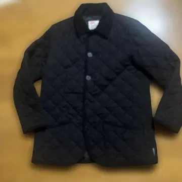 트래디셔널 웨더웨어 울 퀼팅 코트 40 블랙