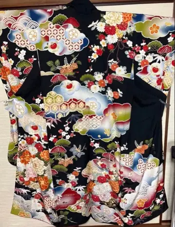 블랙 송죽매 후리소데 기장 151