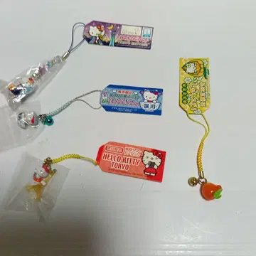 도쿄 한정판 헬로키티 스트랩 끈 4개 세트