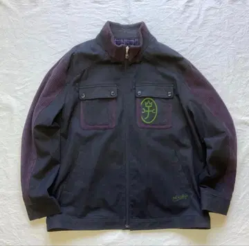 까스텔바작 절개 블루종 차콜 그레이 사이즈 5 가문 지퍼 자수