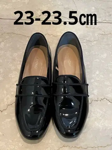 OPAQUE.CLIP 에나멜 블랙 로퍼 M 23.0-23.5