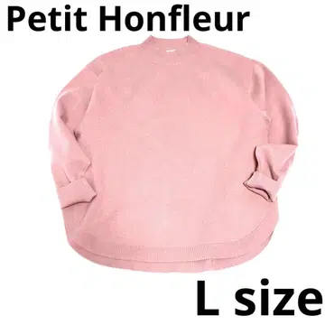 [ 푸치옹플뢰르 ] 새상품급 긴팔 니트 스웨터 핑크 크루넥 성숙/러블리