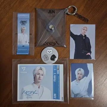 SEVENTEEN NEW 준 미니 파우치 플래그 라벨 캔 배지