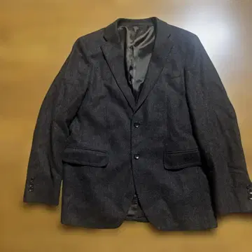 유니클로 트위드 자켓 M 브라운 헤링본