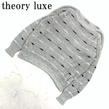 LA6897 띠어리 럭스 린넨 긴팔 시스루 니트 그레이 38