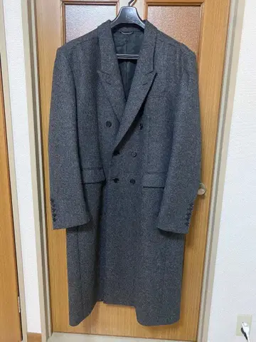 울 더블 브레스트 체스터 코트 46 사이즈 그레이