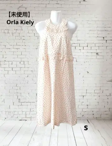 [ 미사용 ] Orla Kiely 오라 카일리 홀터넥 도트 원피스
