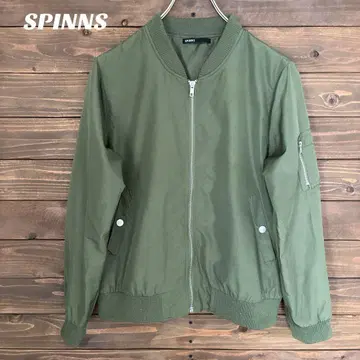 [스핀스] SPINNS 올리브색 점퍼 MA-1풍 블루종 M