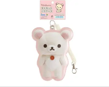 산엑스 코리락쿠마 패스 케이스 핑크 H155 x W115mm