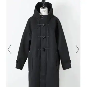 형태 FORME 히가시하라 아키 더플 코트 롱 코트 블랙