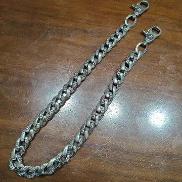 팬시 더블 클립 지갑 체인 925 각인 222g 60cm