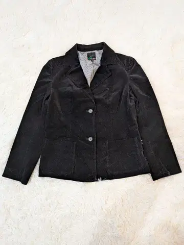 ENSUITE 블랙 코듀로이 테일러드 자켓 사이즈 3 에스위트