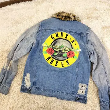 레어! FOREVER 21 GUNS N' ROSES 콜라보 데님 자켓