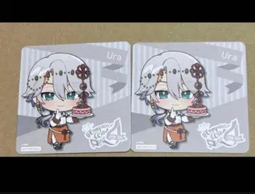 나침반 뒷면 코스터 2장