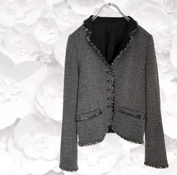 새상품급 트위드 자켓 [ F ] 블랙 프린지 가을/겨울 스타일리쉬