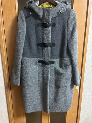 폴스미스 그레이 더플 코트 후드 부착