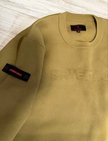 BRIEFING 크루넥 맨투맨 카키