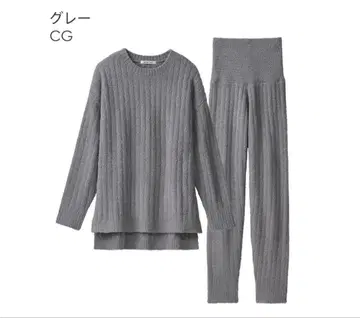 aimerfeel 에메필 리브 몰 니트 복대 포함 긴팔 상하의 세트