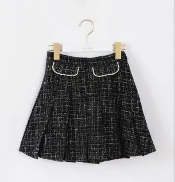 evelyn 트위드 플리츠 스커트