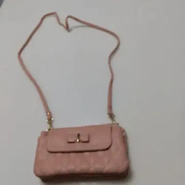 핑크 퀼팅 숄더백