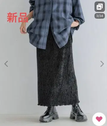 [ 새상품 ] 샤이니 벨로아 타이트 스커트