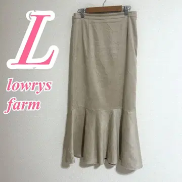 LOWRYS FARM 베이지 플레어 스커트 L 머메이드 오피스