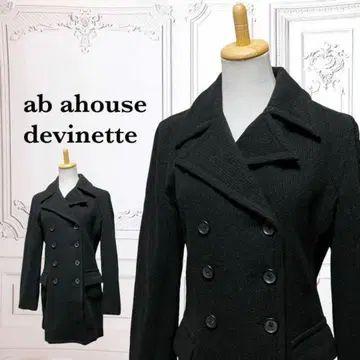 [ 아바하우스 드 비네트 ] 롱 코트 [ F ] 블랙 블랙 캐시미어 울