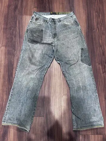 akademiks 와이드 레그 데님 36