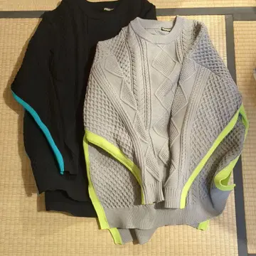 FRAPBOIS 케이블 니트 스웨터 2색 세트