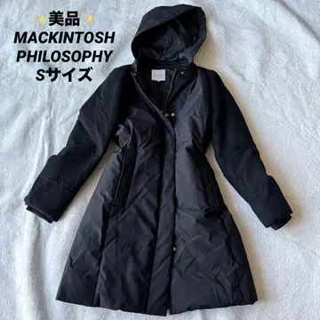 새상품급 매킨토시 철학 다운 코트 S 블랙 스트레치