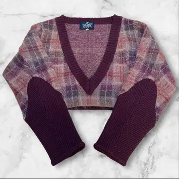 The Dallas 후미에 타나카 더 달라스 모헤어 체크 니트 니트