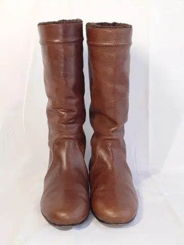 25.0cm WHERE IS YOUR KIT? 천연 가죽 롱 부츠