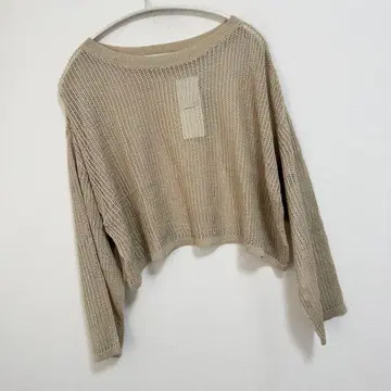 나노 유니버스 크롭 메쉬 니트탑